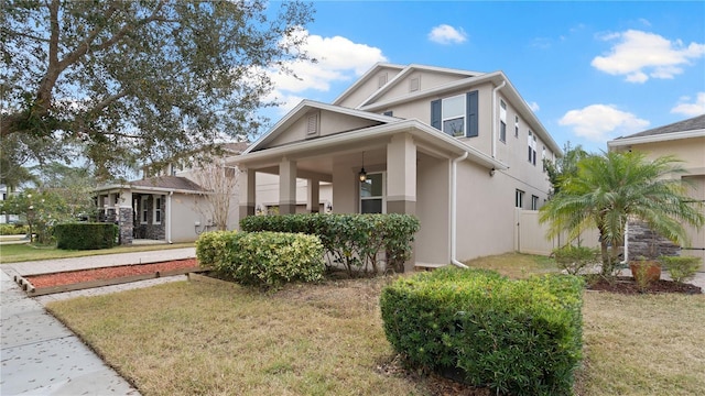 view of front of house with a front yard