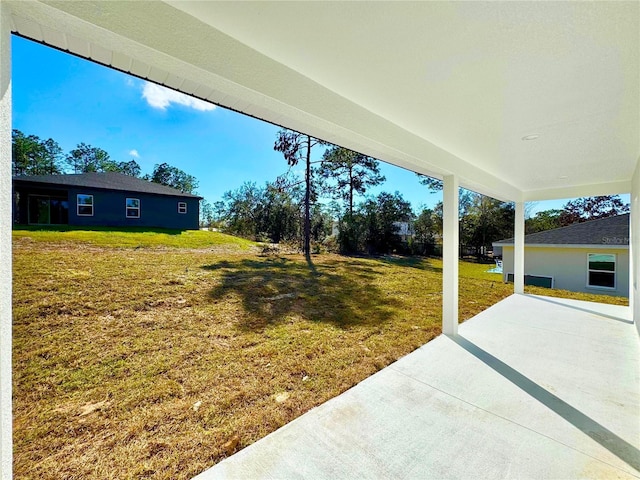 view of yard with a patio