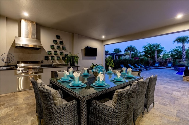 view of dining area