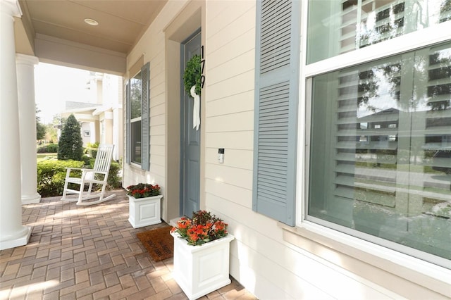 view of patio / terrace with a porch