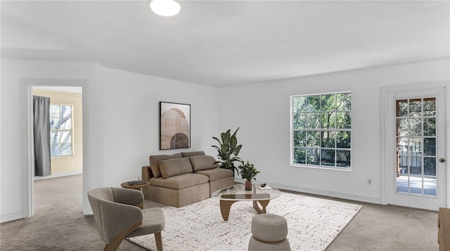 view of carpeted living room