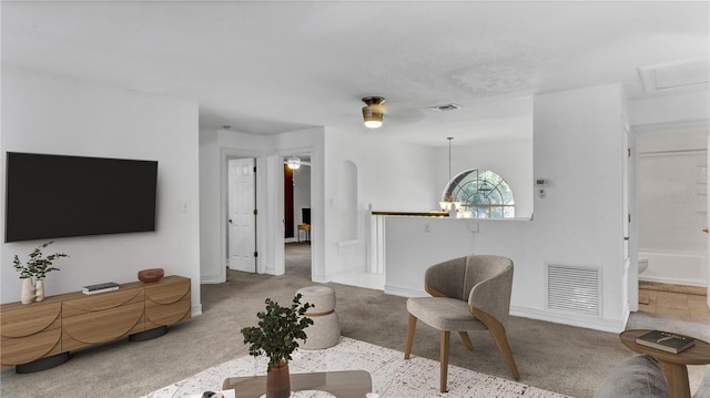 view of carpeted living room