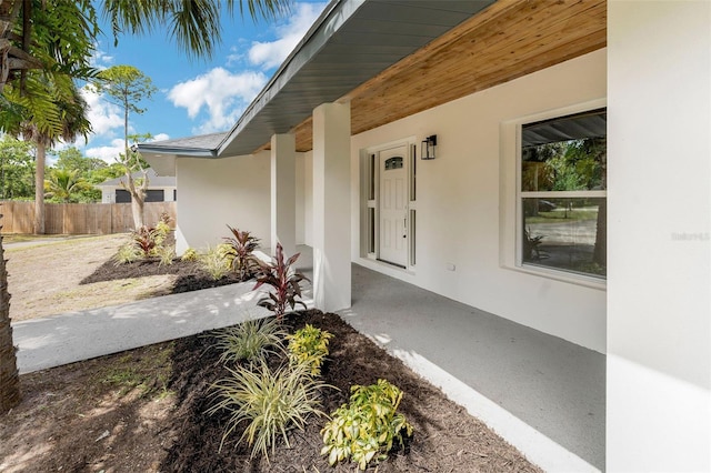 view of doorway to property