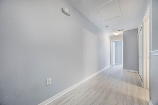 hall featuring light hardwood / wood-style floors