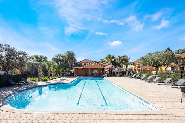 view of pool with a patio