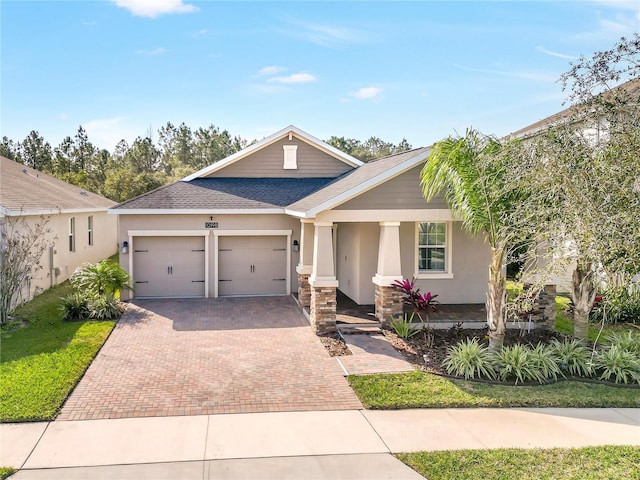 view of front of home featuring a garage