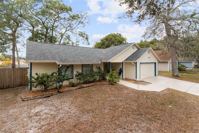 ranch-style house with a garage