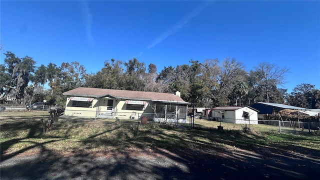 view of front of home