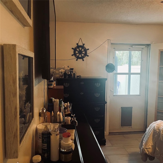 kitchen featuring a textured ceiling