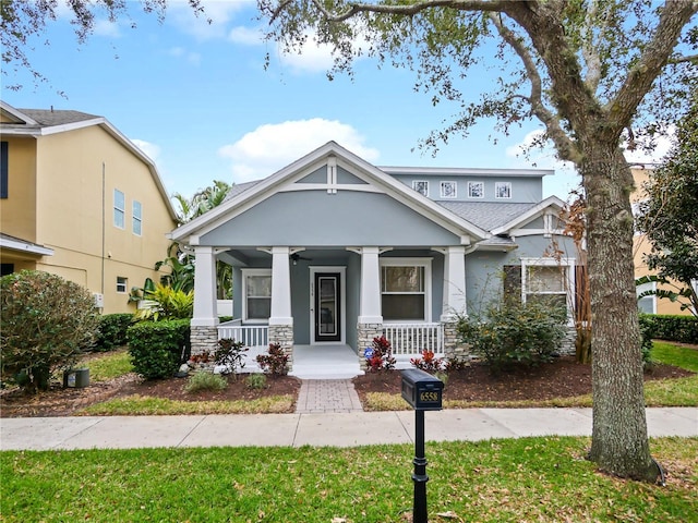 view of front of property with a porch