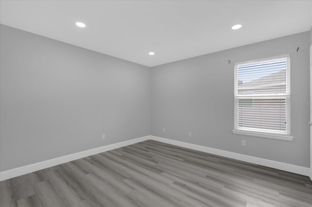 empty room featuring light hardwood / wood-style floors