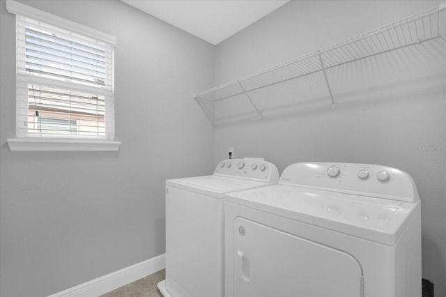 laundry area with washer and dryer