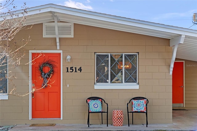 view of doorway to property