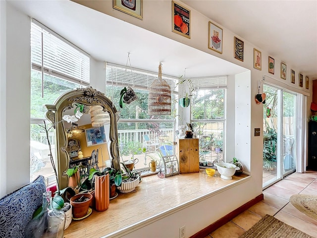 view of sunroom