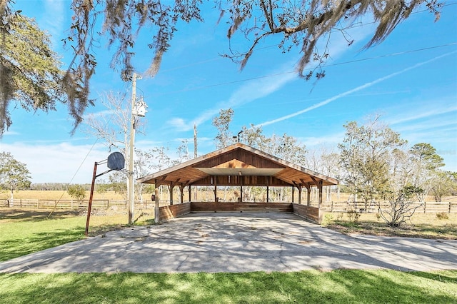 view of community featuring a rural view