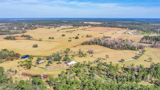 bird's eye view featuring a rural view