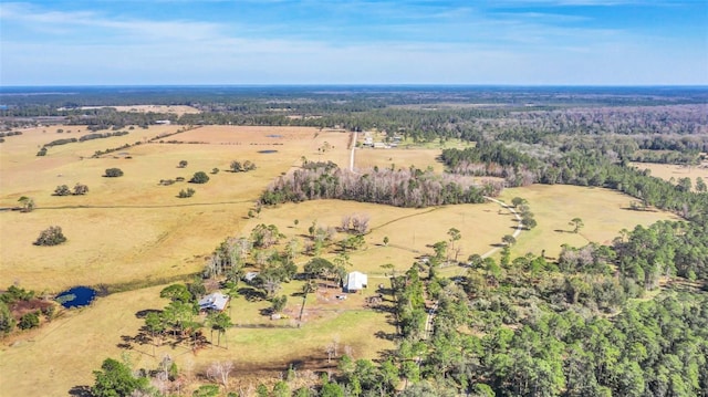 aerial view with a rural view