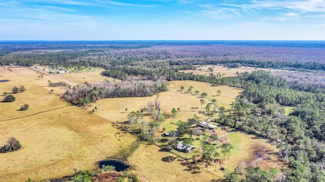 drone / aerial view featuring a rural view