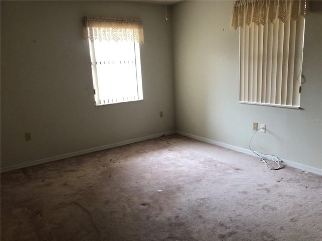 view of carpeted empty room