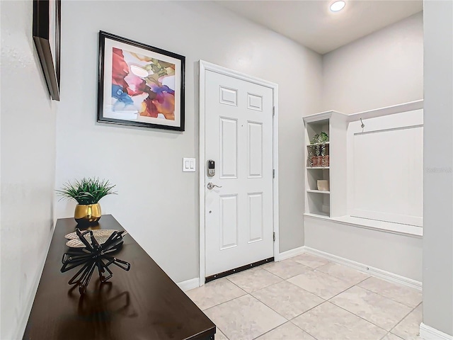 view of tiled foyer