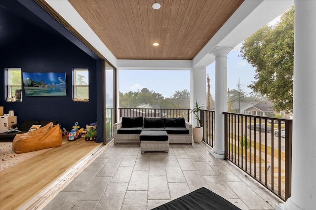 balcony with outdoor lounge area