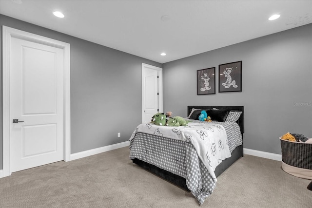 view of carpeted bedroom