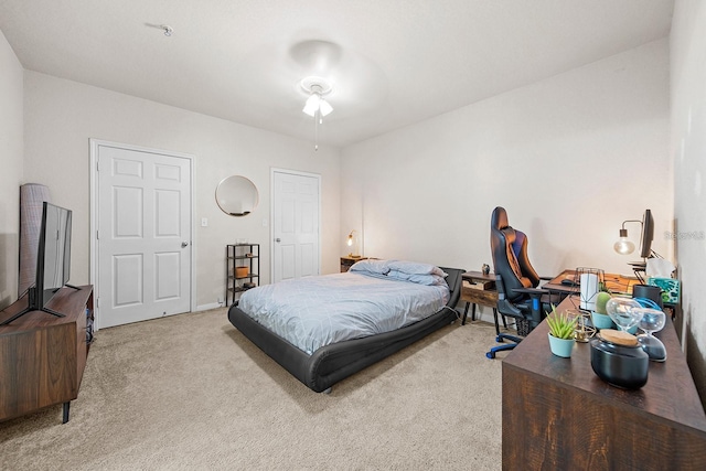 view of carpeted bedroom