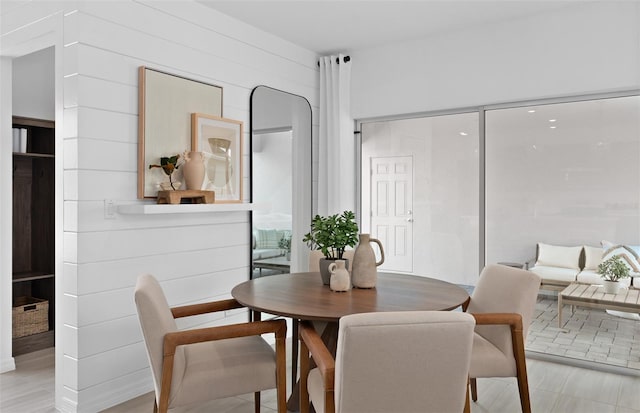 view of dining area