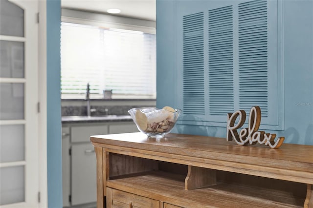 dining room with sink