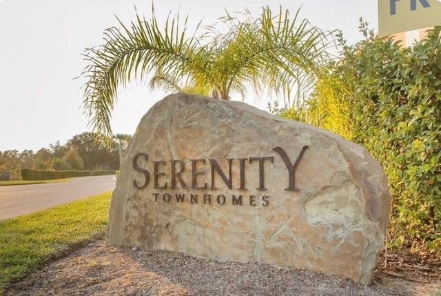 view of community sign