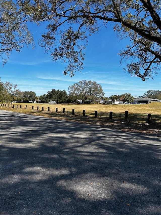 view of road featuring a rural view