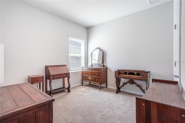 office with carpet flooring and baseboards