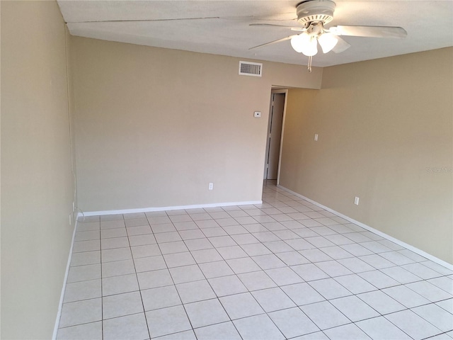 unfurnished room with ceiling fan