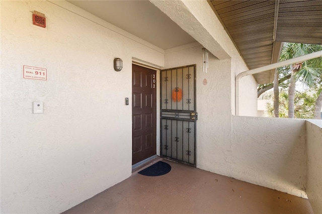 view of doorway to property