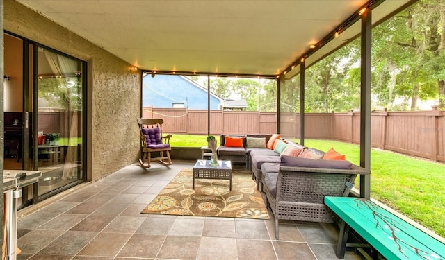 view of sunroom