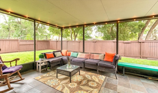 view of sunroom