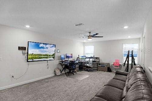 view of carpeted living room