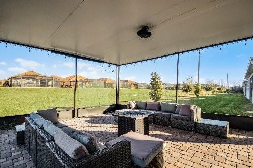 view of patio / terrace featuring an outdoor hangout area