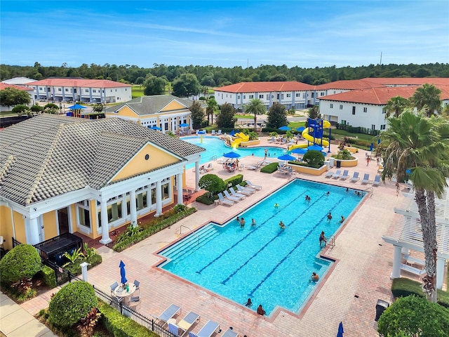 view of pool with a patio area