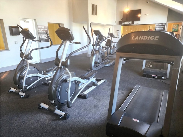 view of workout area