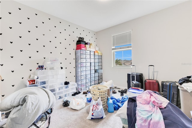 bedroom featuring carpet floors