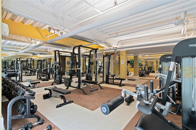 view of workout area