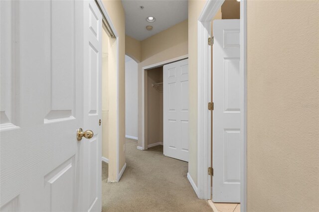 980 Crestwood Commons Ave, Ocoee, FL 34761 - corridor with light carpet and baseboards