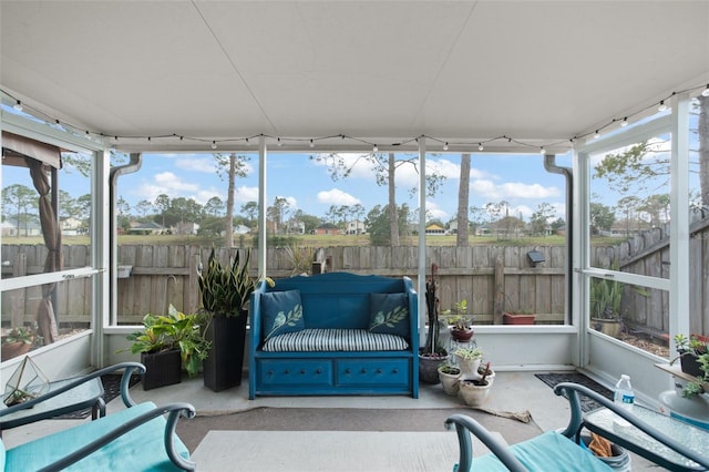 view of sunroom