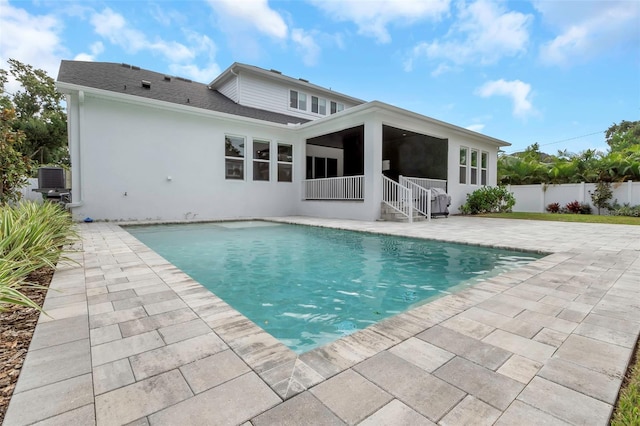 back of property with a patio area