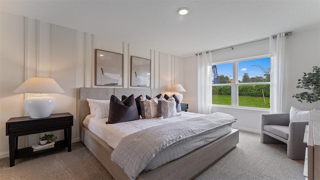 view of carpeted bedroom