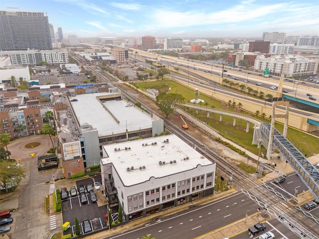 drone / aerial view featuring a view of city