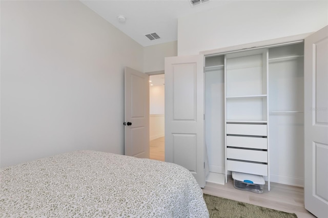 bedroom with a closet