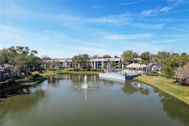 view of water feature