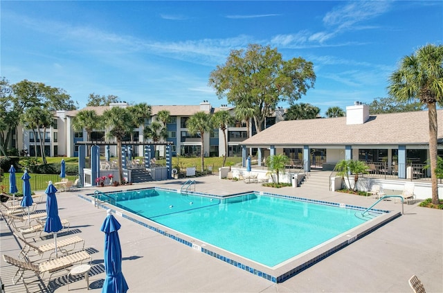 view of pool with a patio